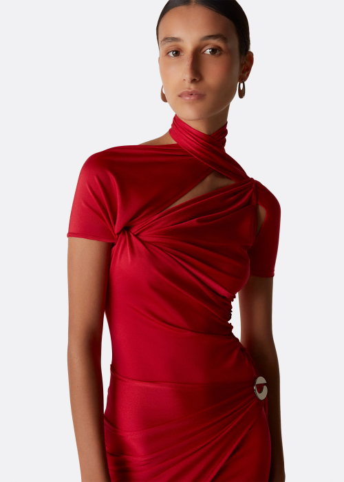 Asymmetric Draped Dress