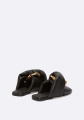 JW Anderson Black Chain Link Flat Sandals