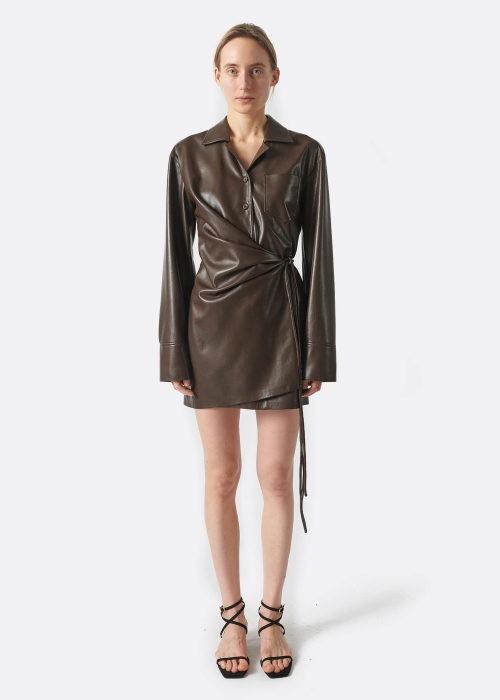 Xaviera OKOBOR™ Alt-Leather Mini Dress
