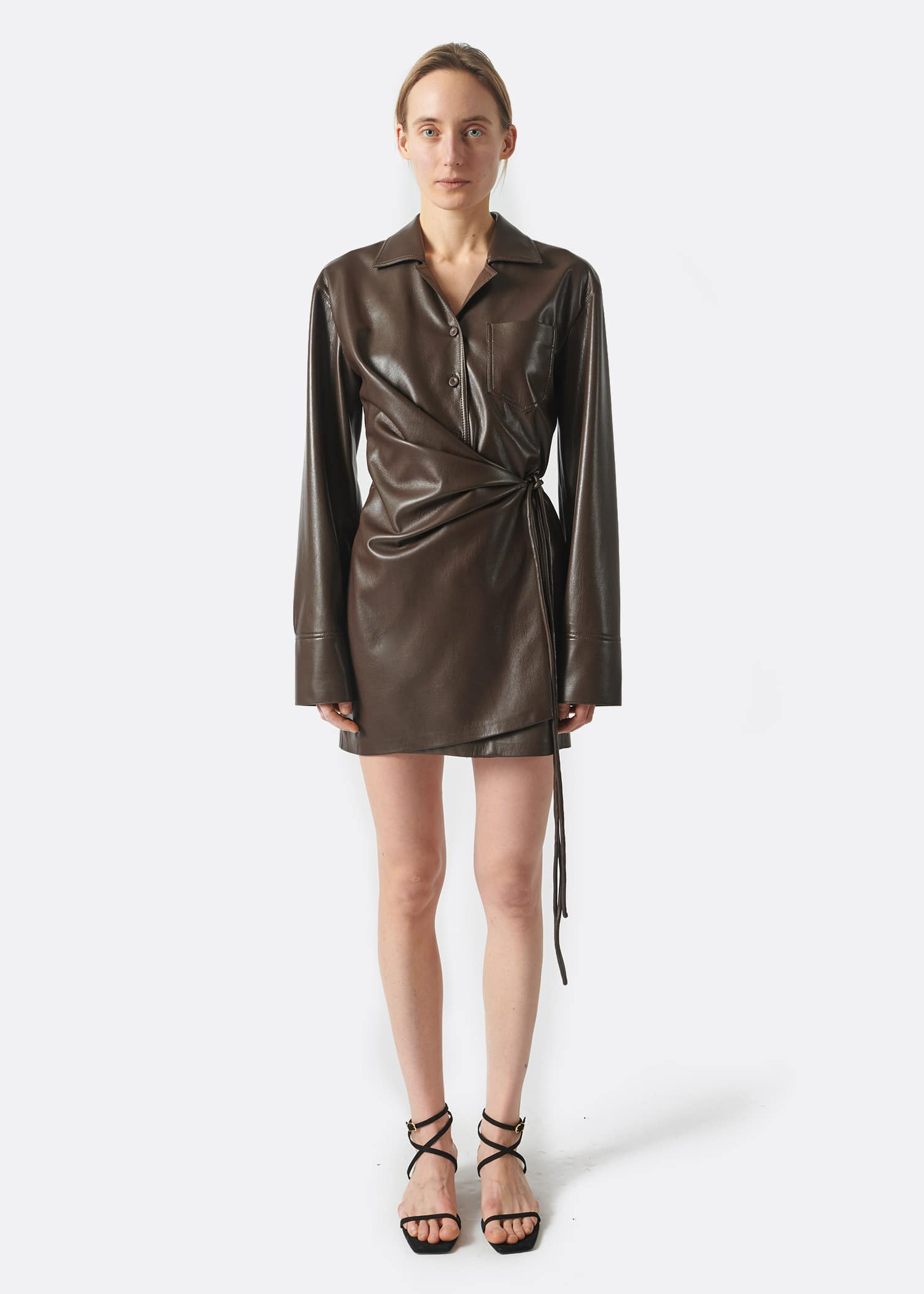 Nanushka Xaviera OKOBOR™ Alt-Leather Mini Dress