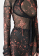 Ottolinger Mesh Red Scribble Wrap Top