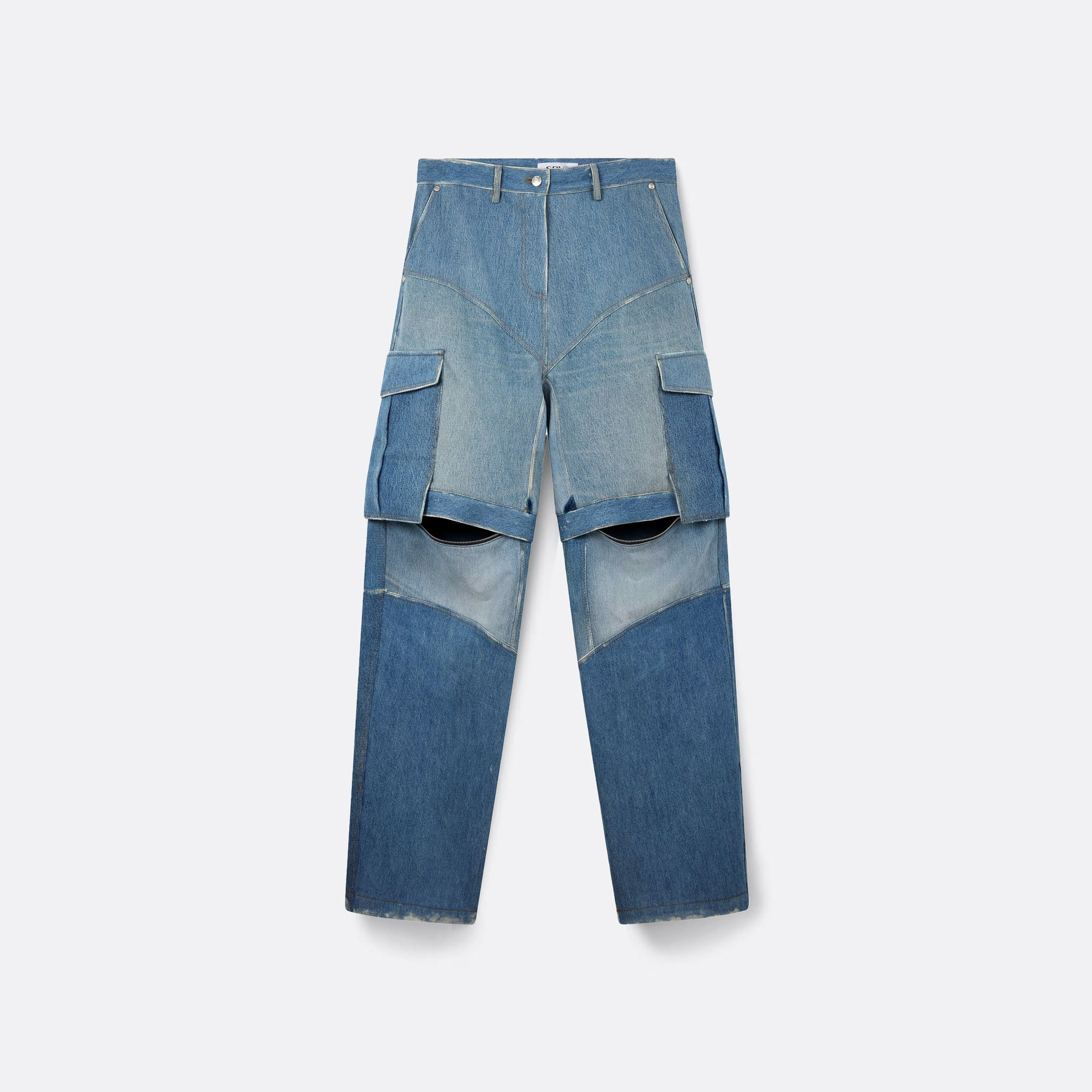 SRVC Service Recycled Denim Cargo Trousers