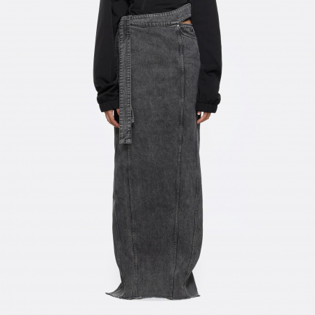 Jade Cropper Maxi denim skirt with slit in back