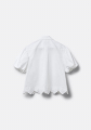 Simone Rocha Cropped Embellished Puff Sleeve Shirt