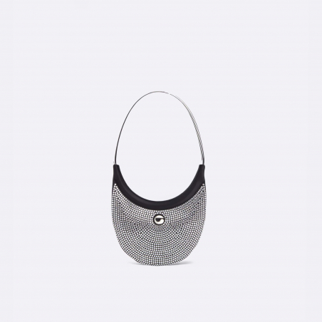 Crystal-Embellished Ring Swipe Bag