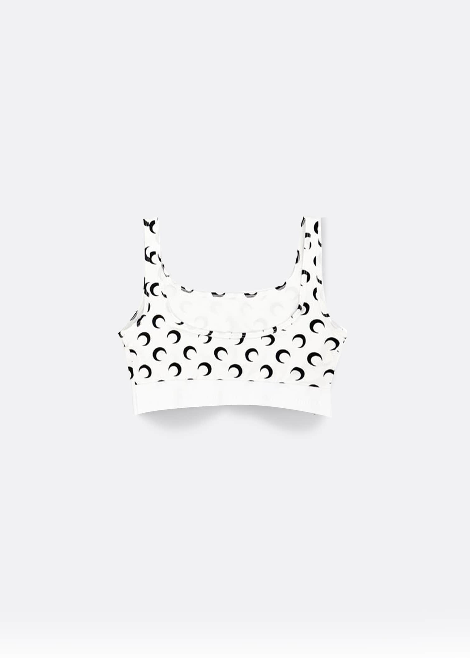 Marine Serre Moon Printed Jersey Sport Bra