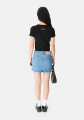 Marine Serre Moon Laser Denim Mini Skirt