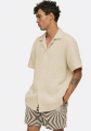 OAS Company Ecru Cuba Waffle Shirt