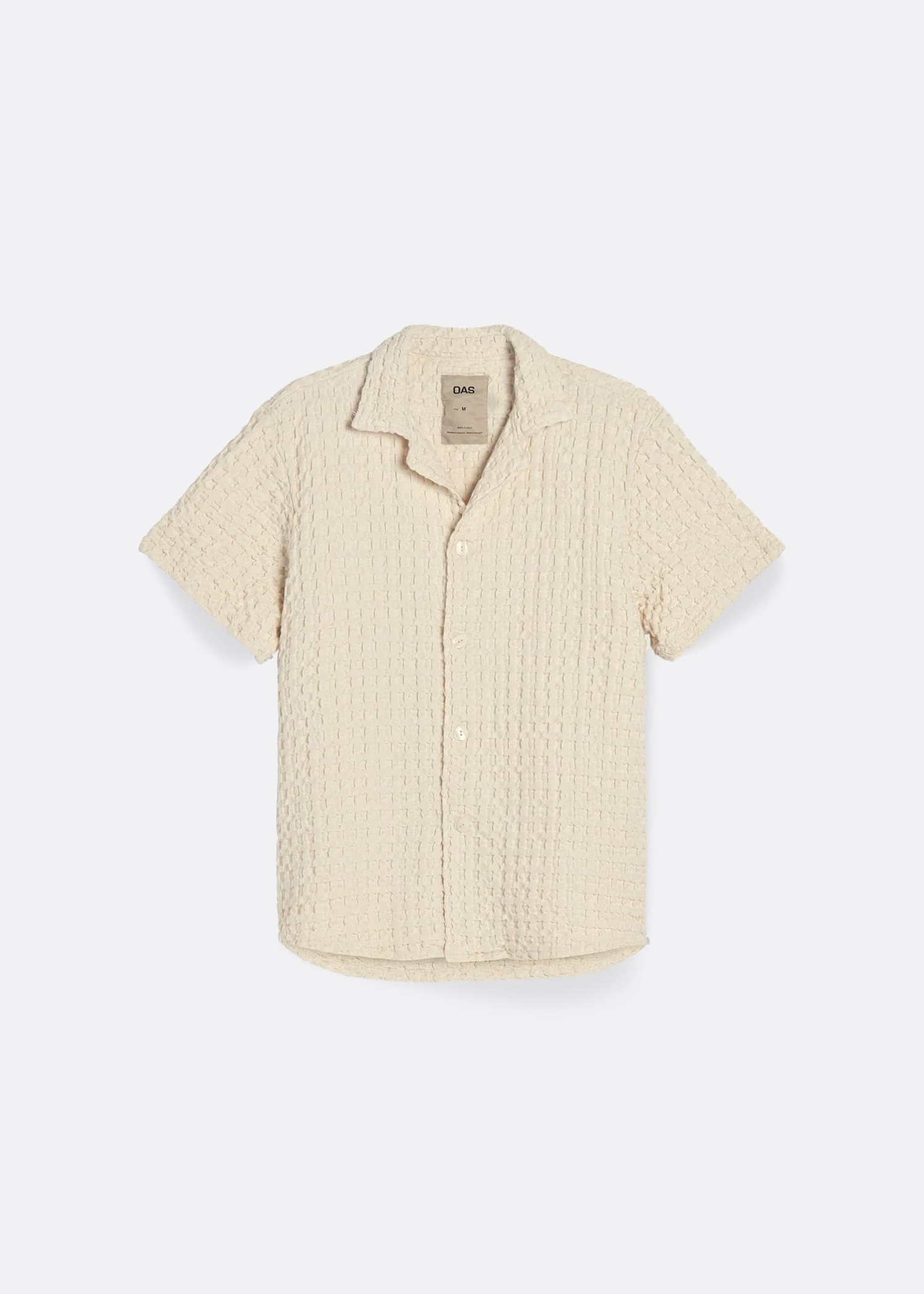 OAS Company Ecru Cuba Waffle Shirt