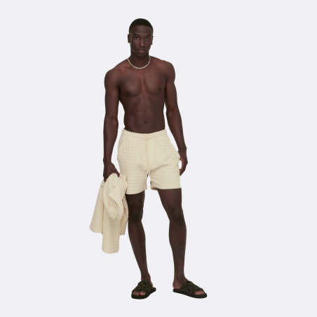 Oas Company Cream Golconda Terry Shorts