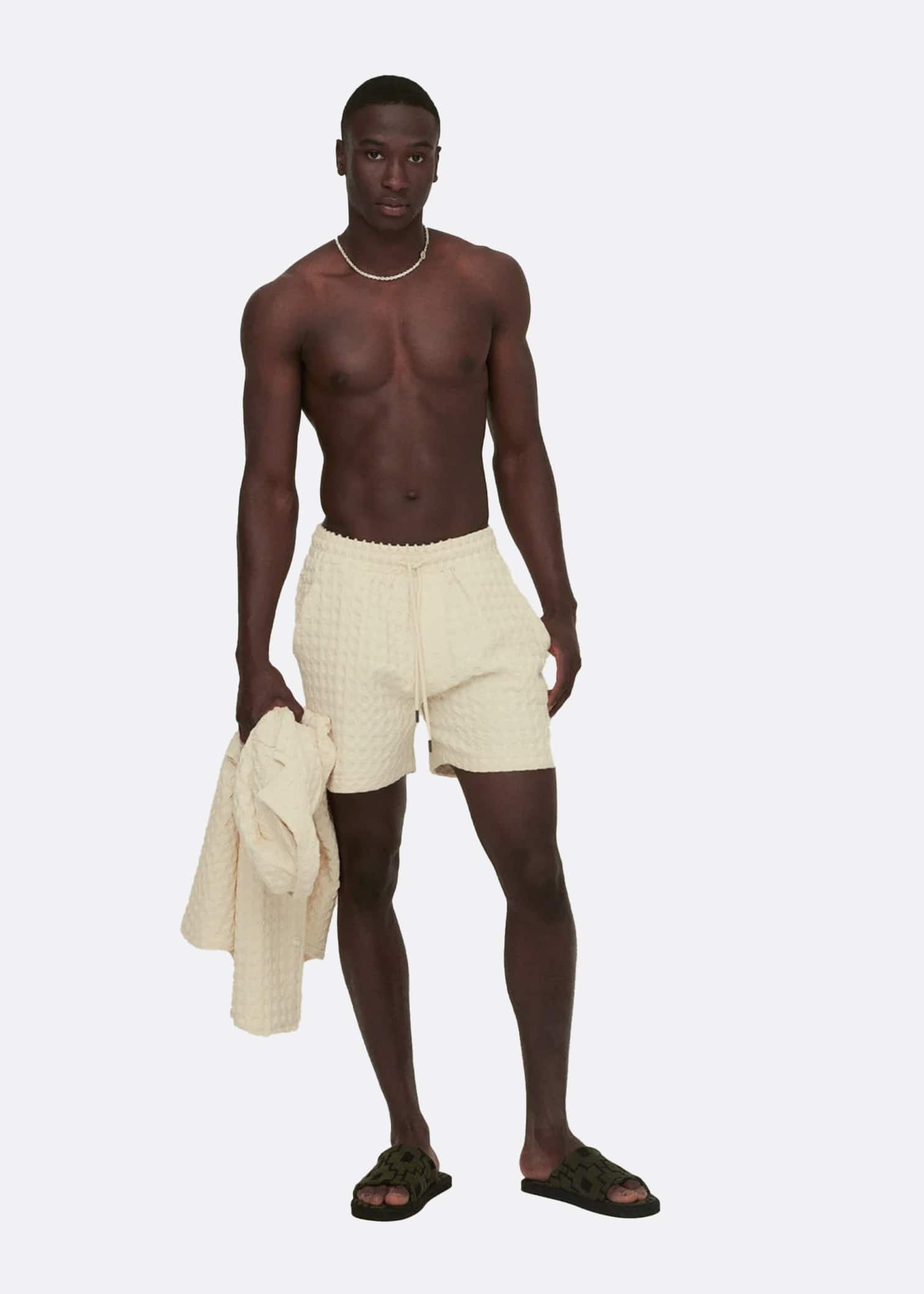 Oas Company Cream Golconda Terry Shorts