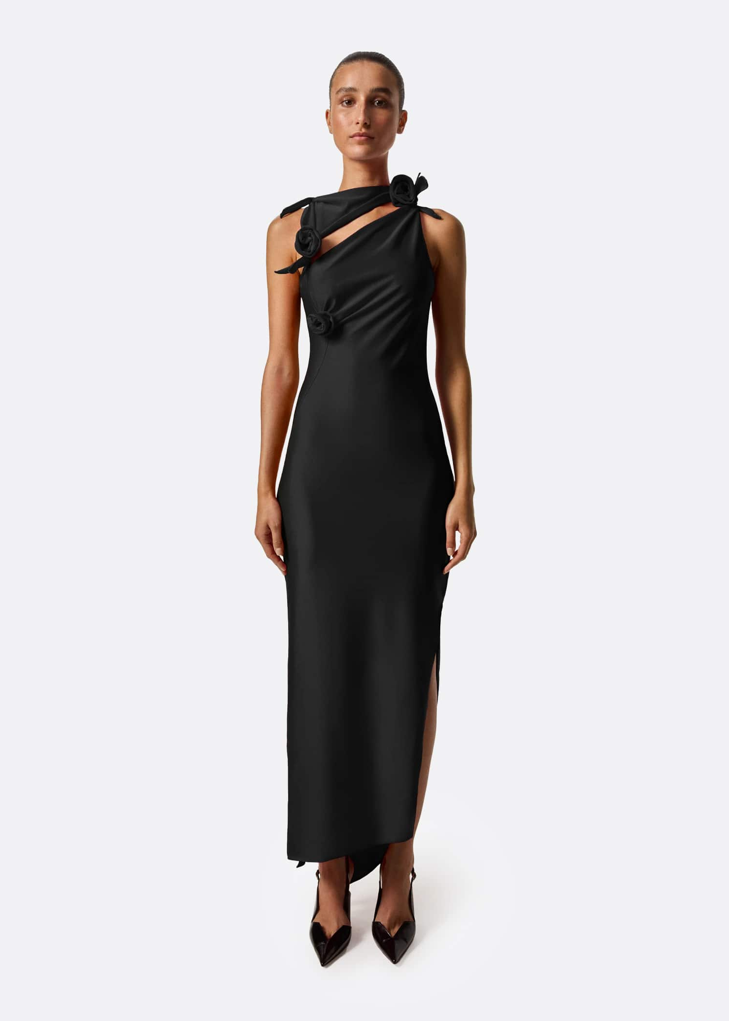 Coperni Asymmetric Flower Gown