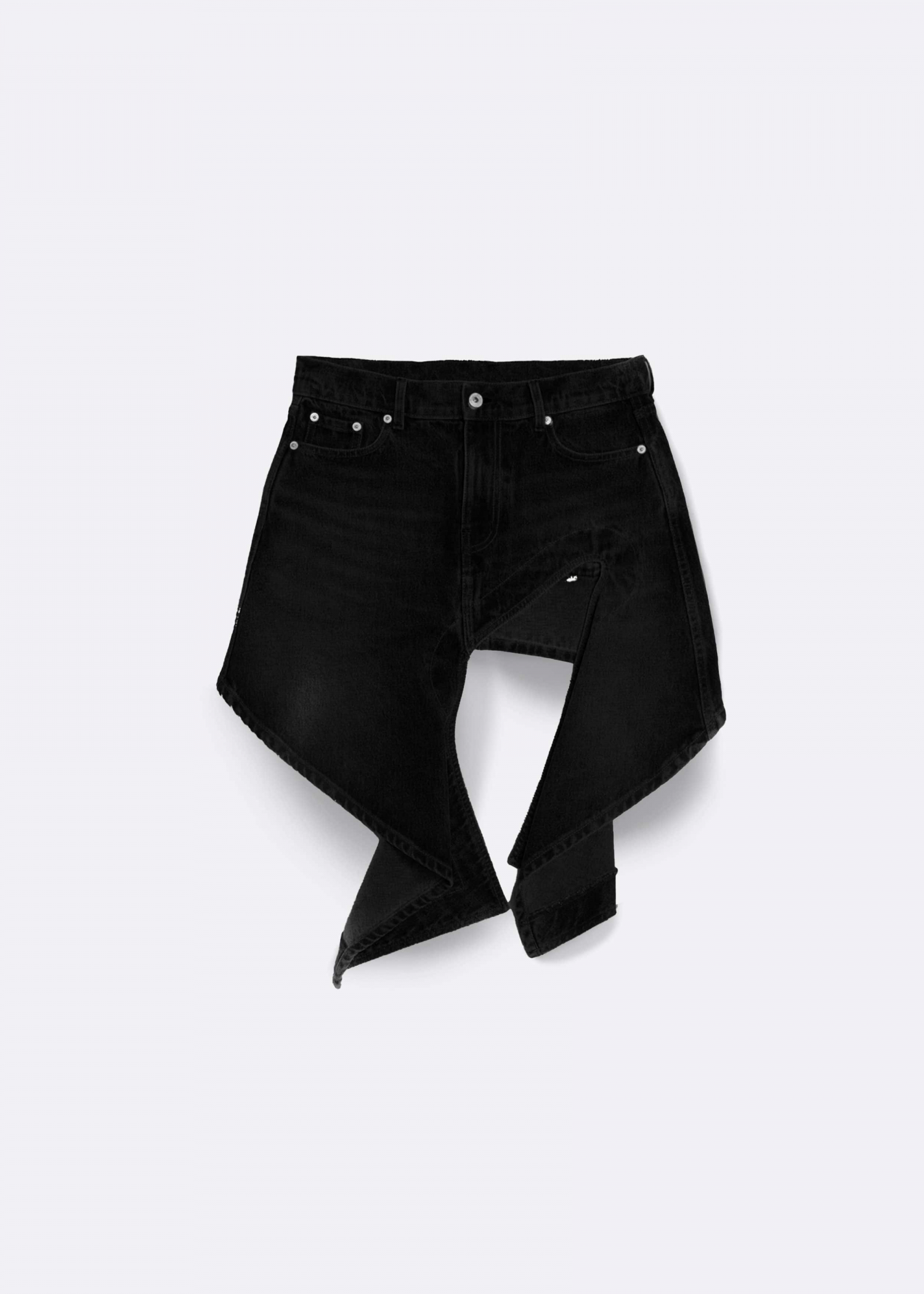 Y/project Sort Evergreen Cut Out Denim Mini Nederdel