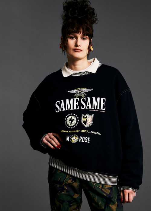 Polo Neck Crew Sweatshirt