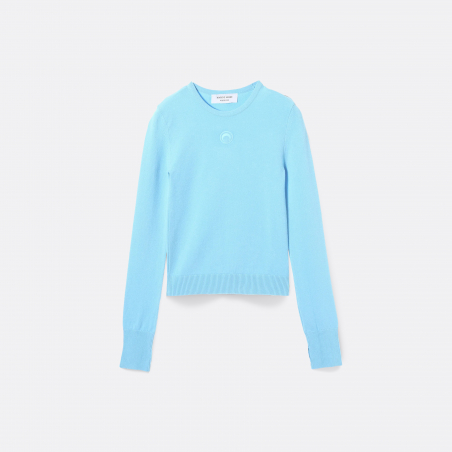 Marine Serre Moon Logo Knit Fitted Sweater