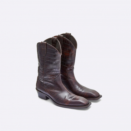 ELLIS-ROSCH__0003_Brown Snake Cowboy Boots