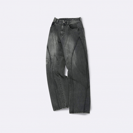 Panel Carpenter Wide-Leg Jeans