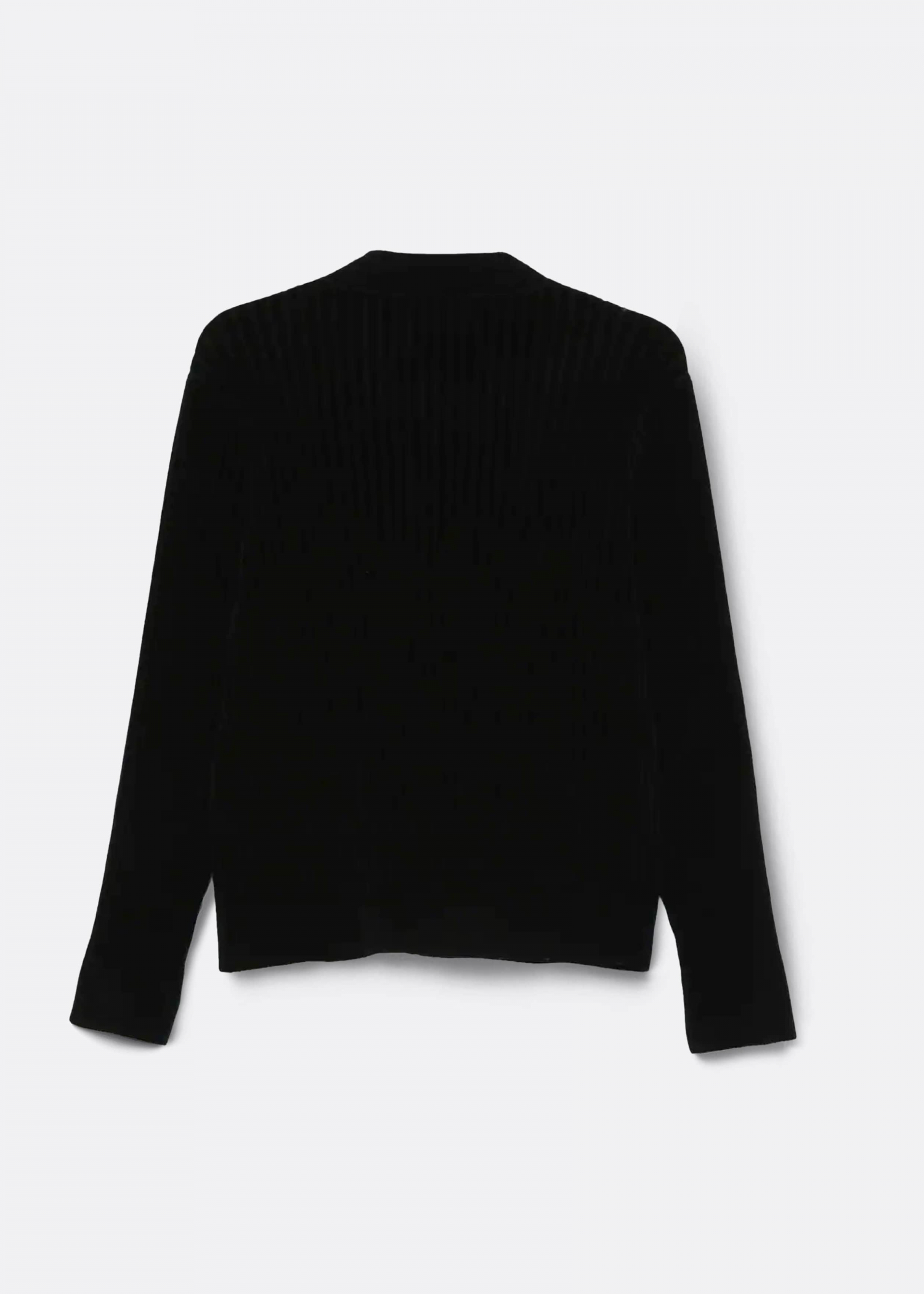 ELLIS-ROSCH__0007_Chenille V-neck Jumper_Black