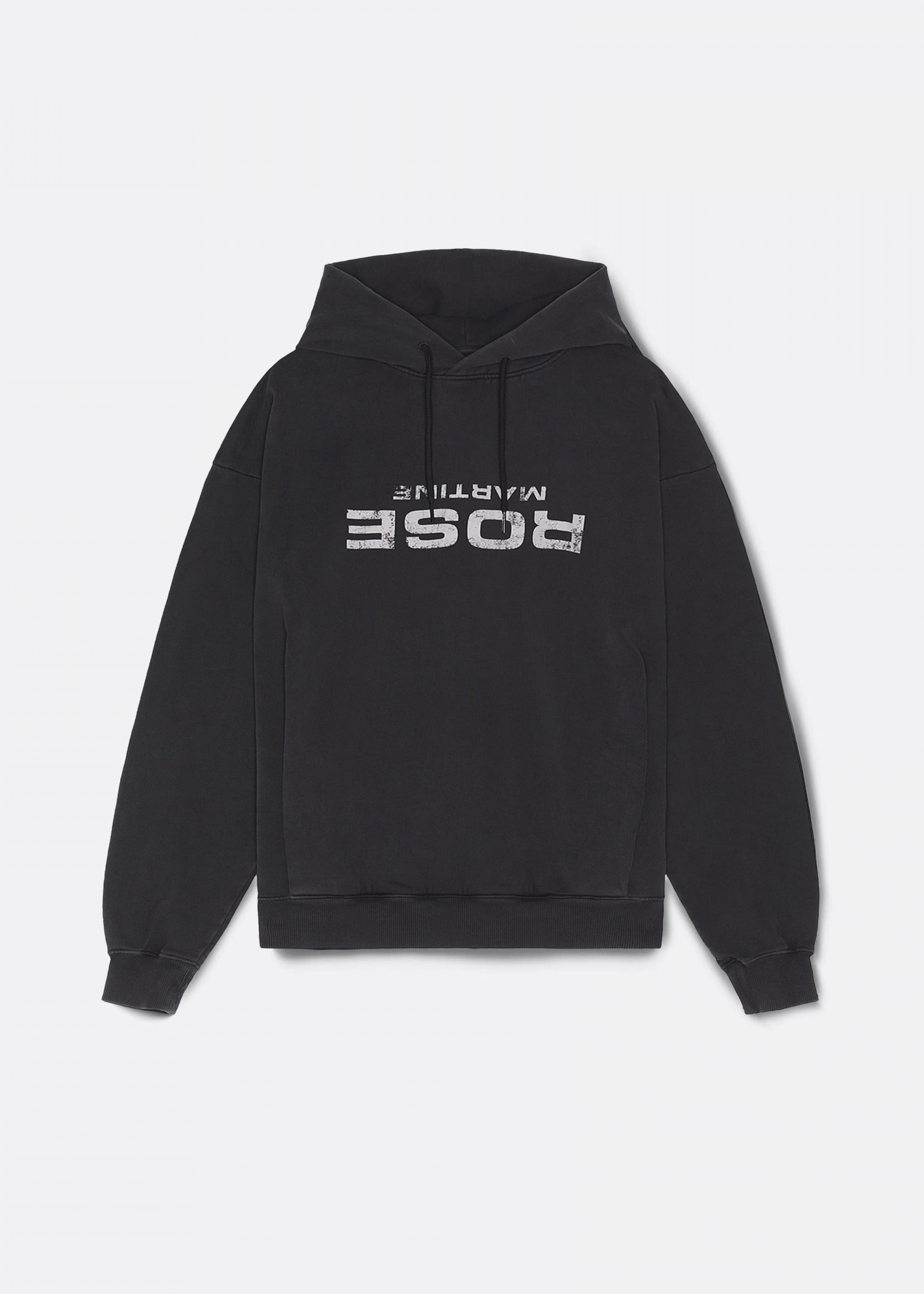 Martine Rose Black Classic Logo Print Hoodie