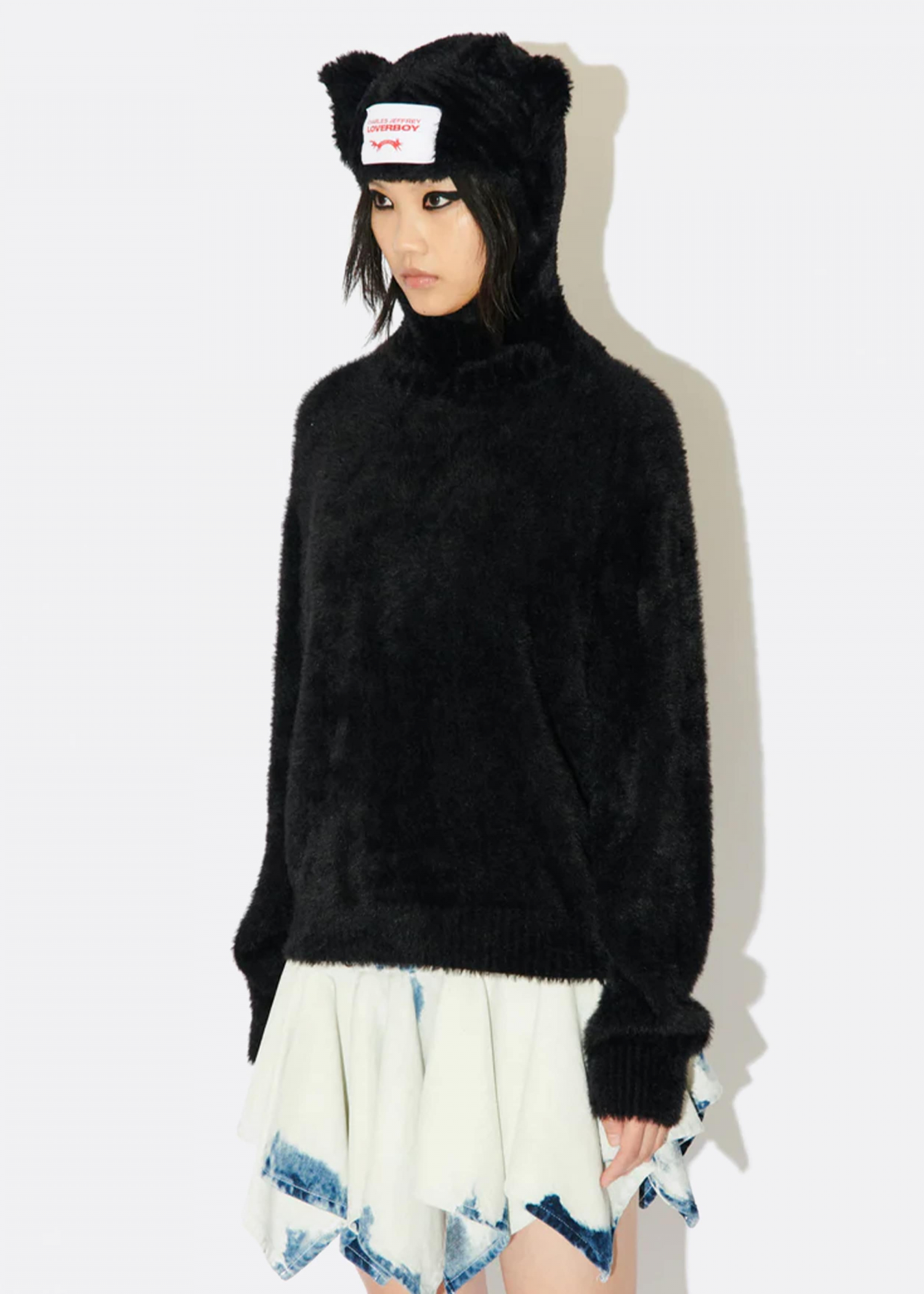 Charles Jeffrey LOVERBOY Fluffy Ears Balaclava Jumper