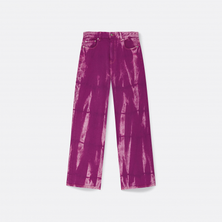 Purple Overdyed Denim Trousers