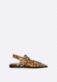 GANNI Snake Feminine Buckle Ballerina