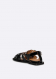 GANNI Buckle Flat Strap Naplack Sandaler
