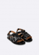 GANNI Buckle Flat Strap Naplack Sandaler