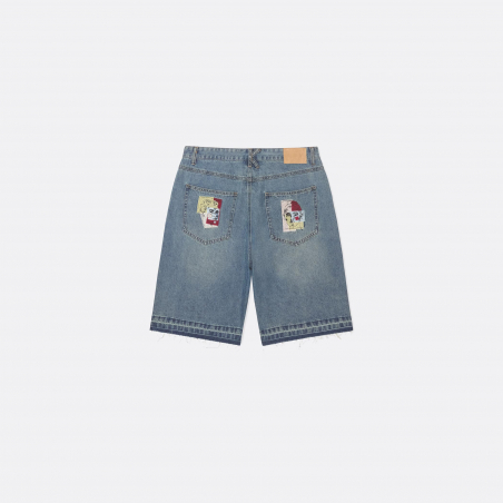 KidSuper Face Patchwork Baggy Shorts KidSuper Face Patchwork Baggy Shorts