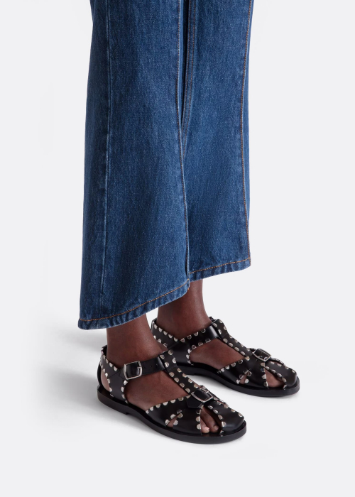 Salis Flat Læder Sandaler