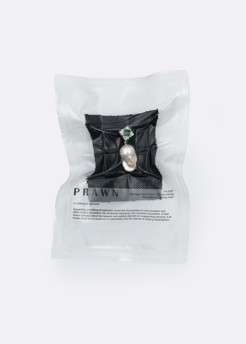 Baroque Pearl Grøn-Zirconia Ørering