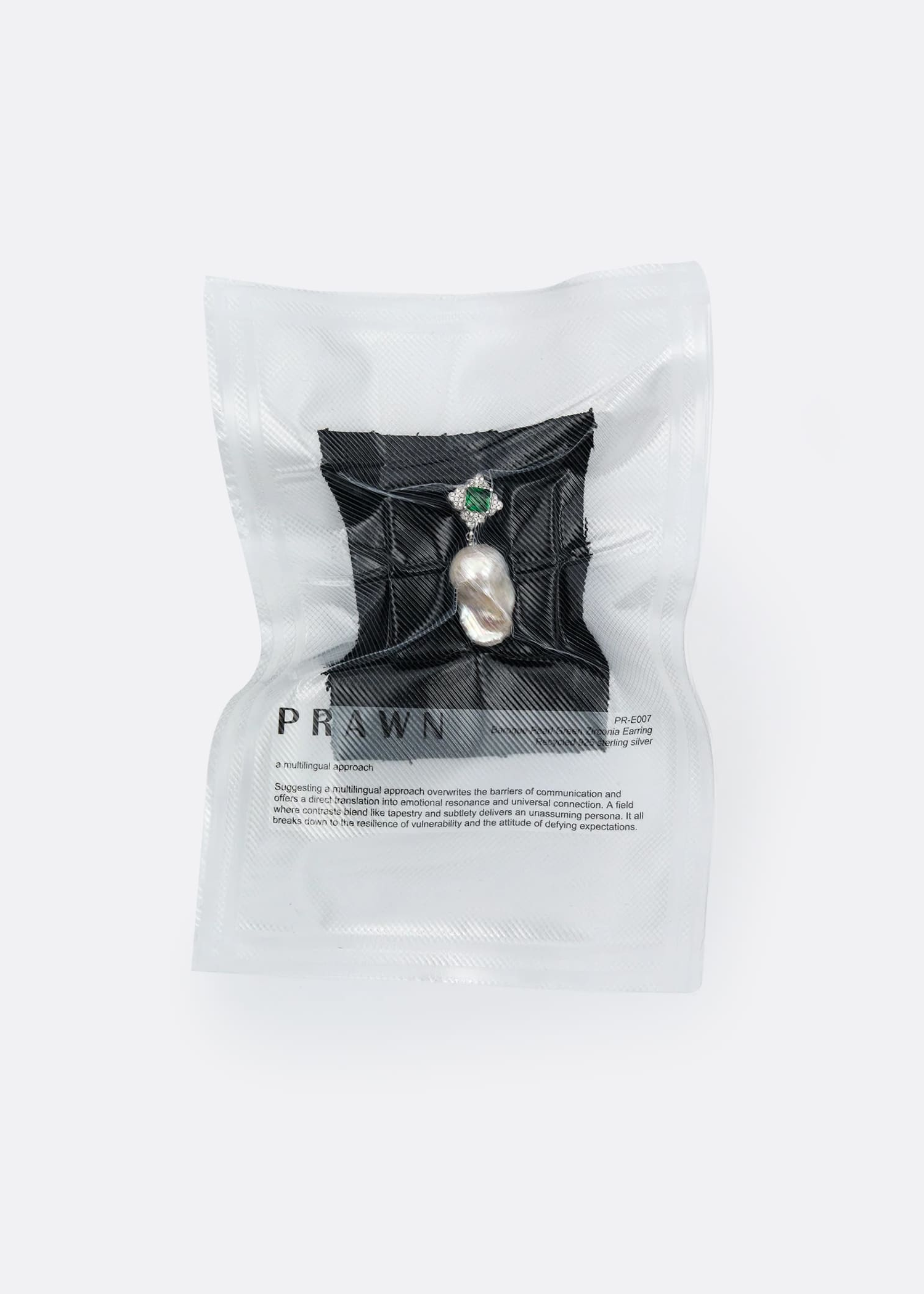 PRAWN Family Baroque Pearl Green-Zirconia Ørering