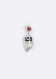 PRAWN Family Baroque Pearl Red-Zirconia Earring