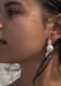PRAWN Family Baroque Pearl Square White Zirconia Earring