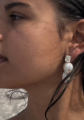 PRAWN Family Baroque Pearl Square White Zirconia Ørering PRAWN Family Baroque Pearl Square White Zirconia Ørering