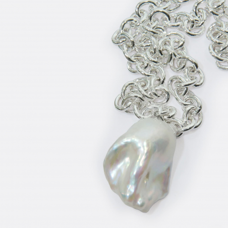 PRAWN Family Baroque Pearl Round Link Halskæde PRAWN Family Baroque Pearl Round Link Halskæde