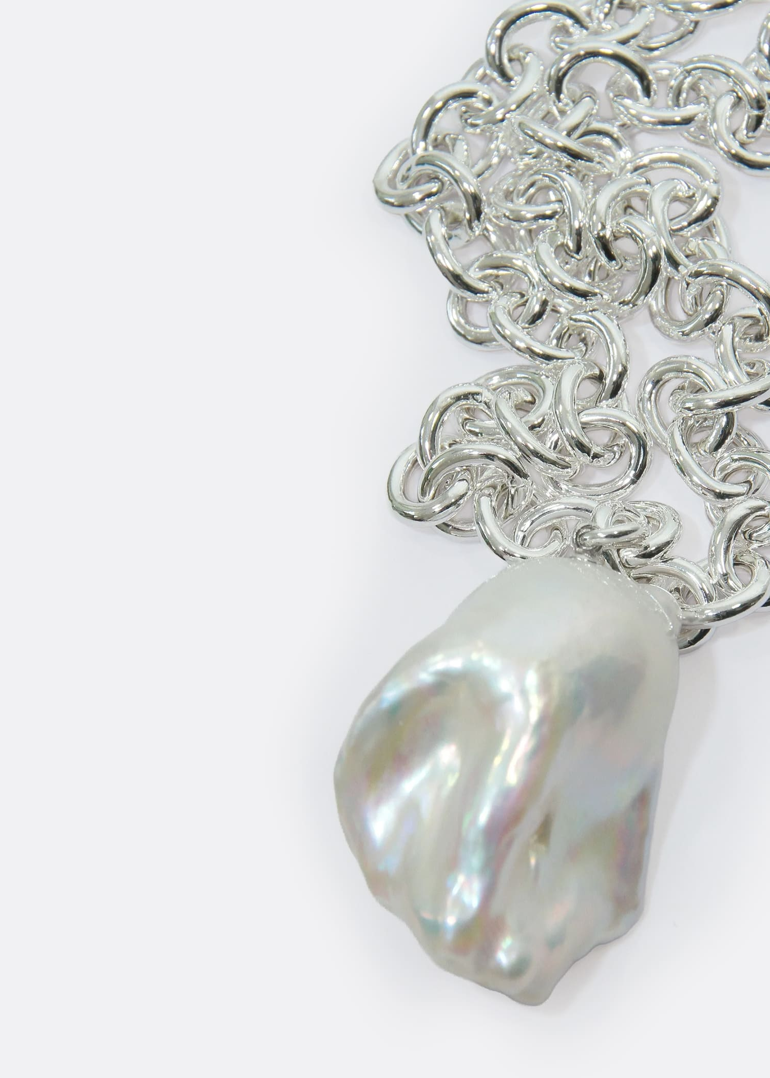 PRAWN Family Baroque Pearl Round Link Halskæde