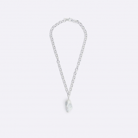 Baroque Pearl Round Link Halskæde