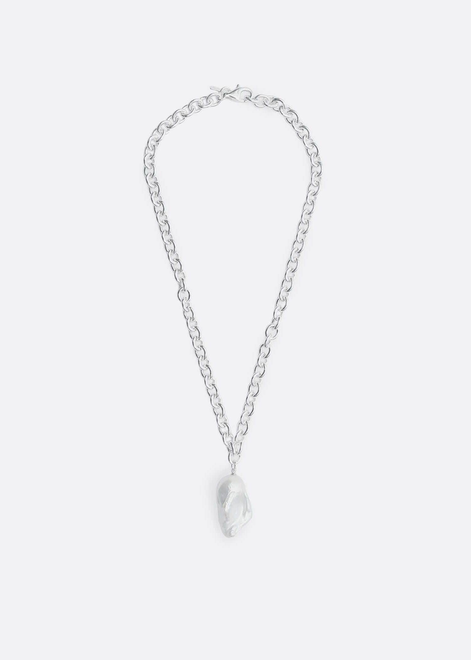 PRAWN Family Baroque Pearl Round Link Necklace