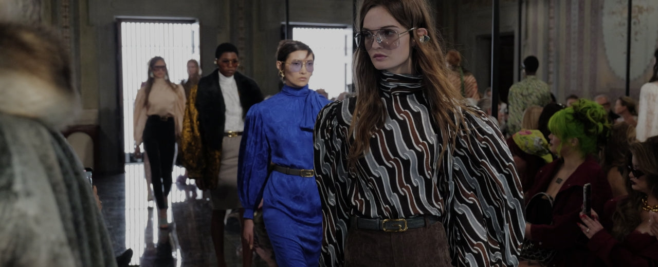 Gucci luxury fashion defined by expressive patterns, vintage-inspired elegance, and a bold reinterpretation of contemporary Italian design.