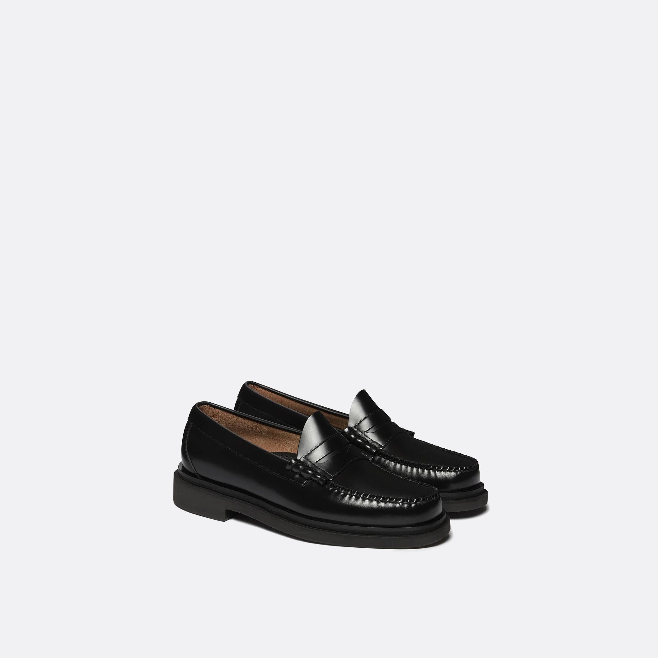 G.H Bass Weejuns Step Larson Penny Loafers in Black leather