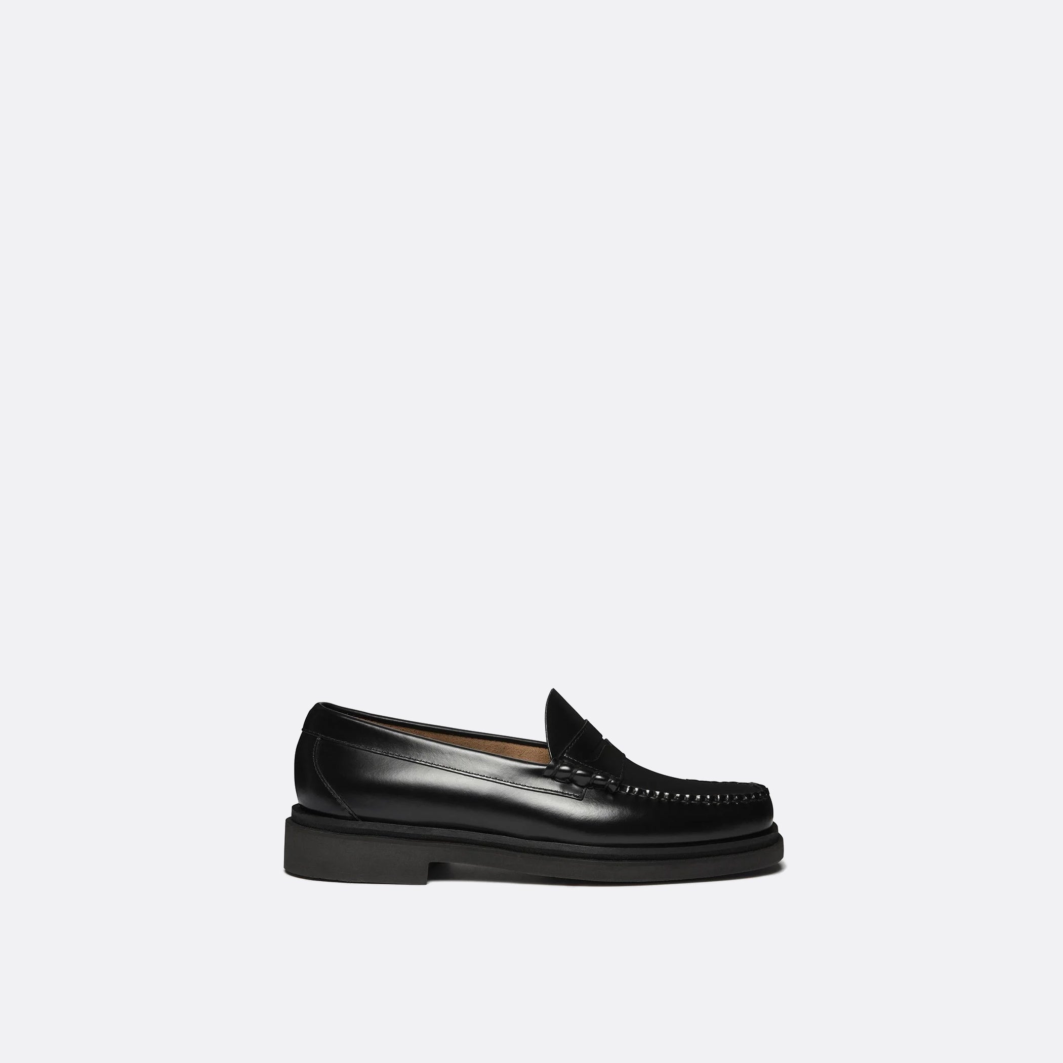 G.H Bass Weejuns Step Larson Penny Loafers in Black leather