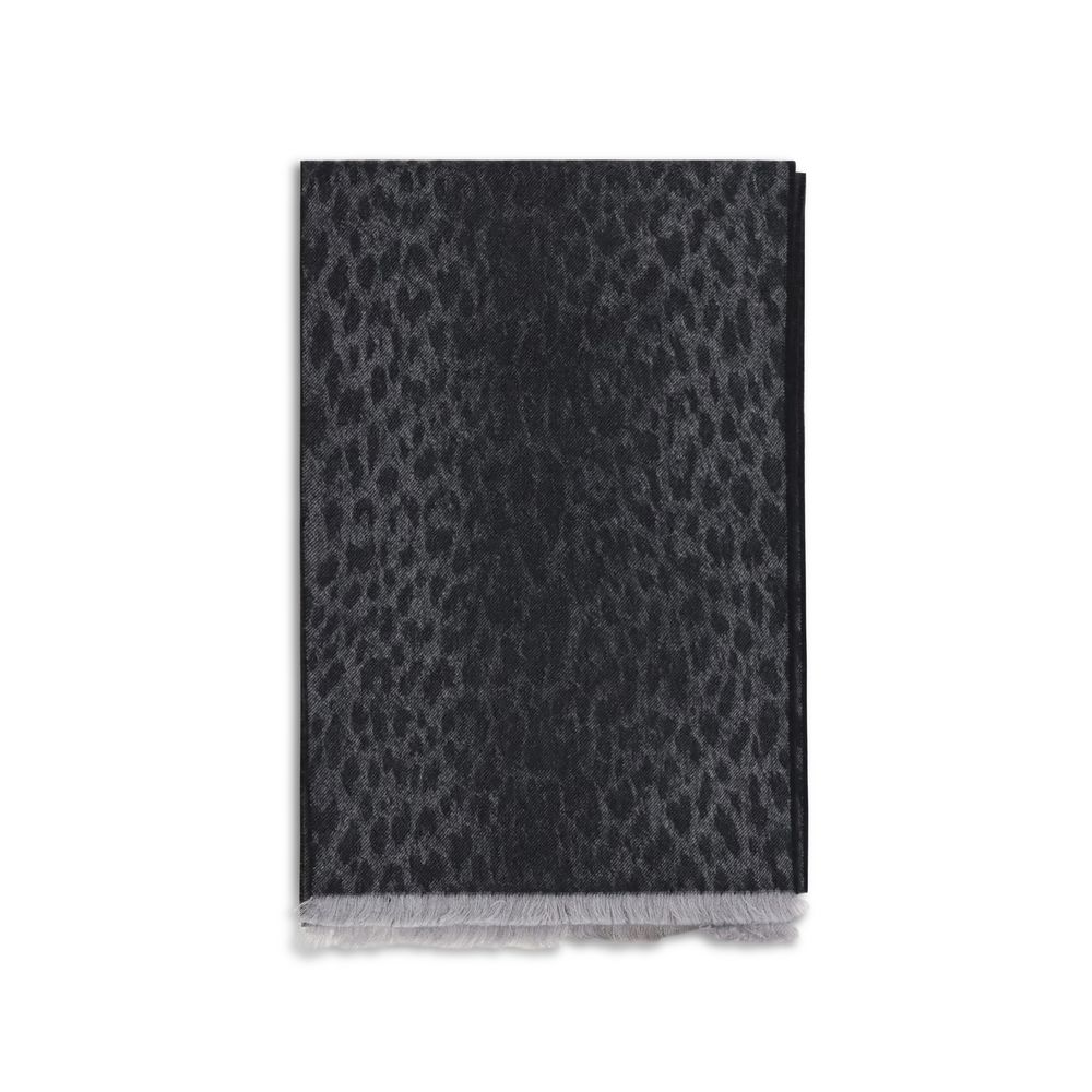 Reversible Leopard and GG Wool Scarf