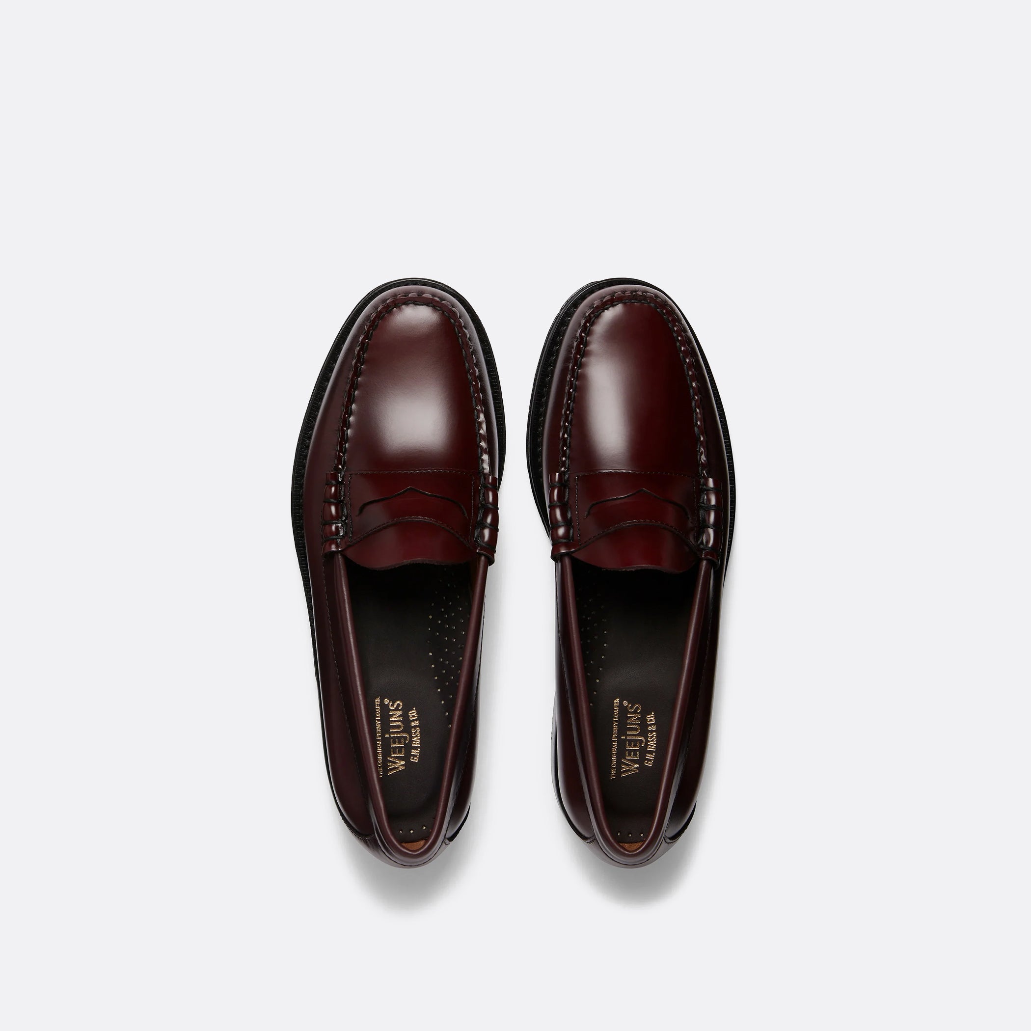 G.H Bass Weejuns Larson Penny Loafers in Wine Leather