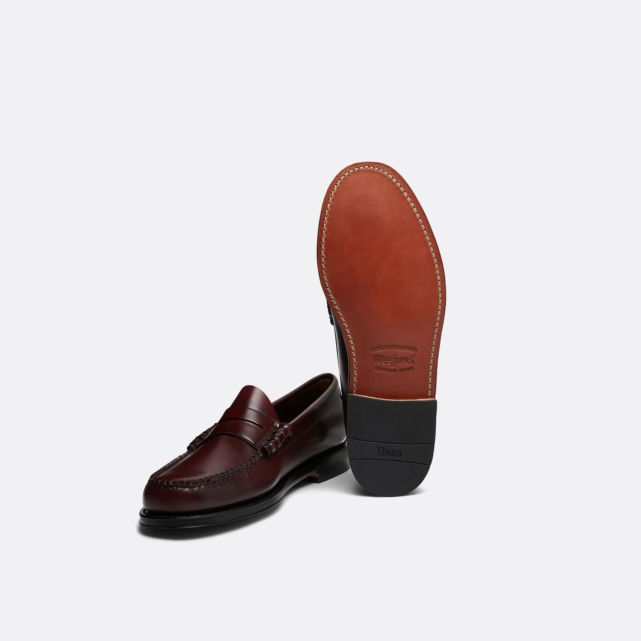 G.H Bass Weejuns Larson Penny Loafers in Wine Leather