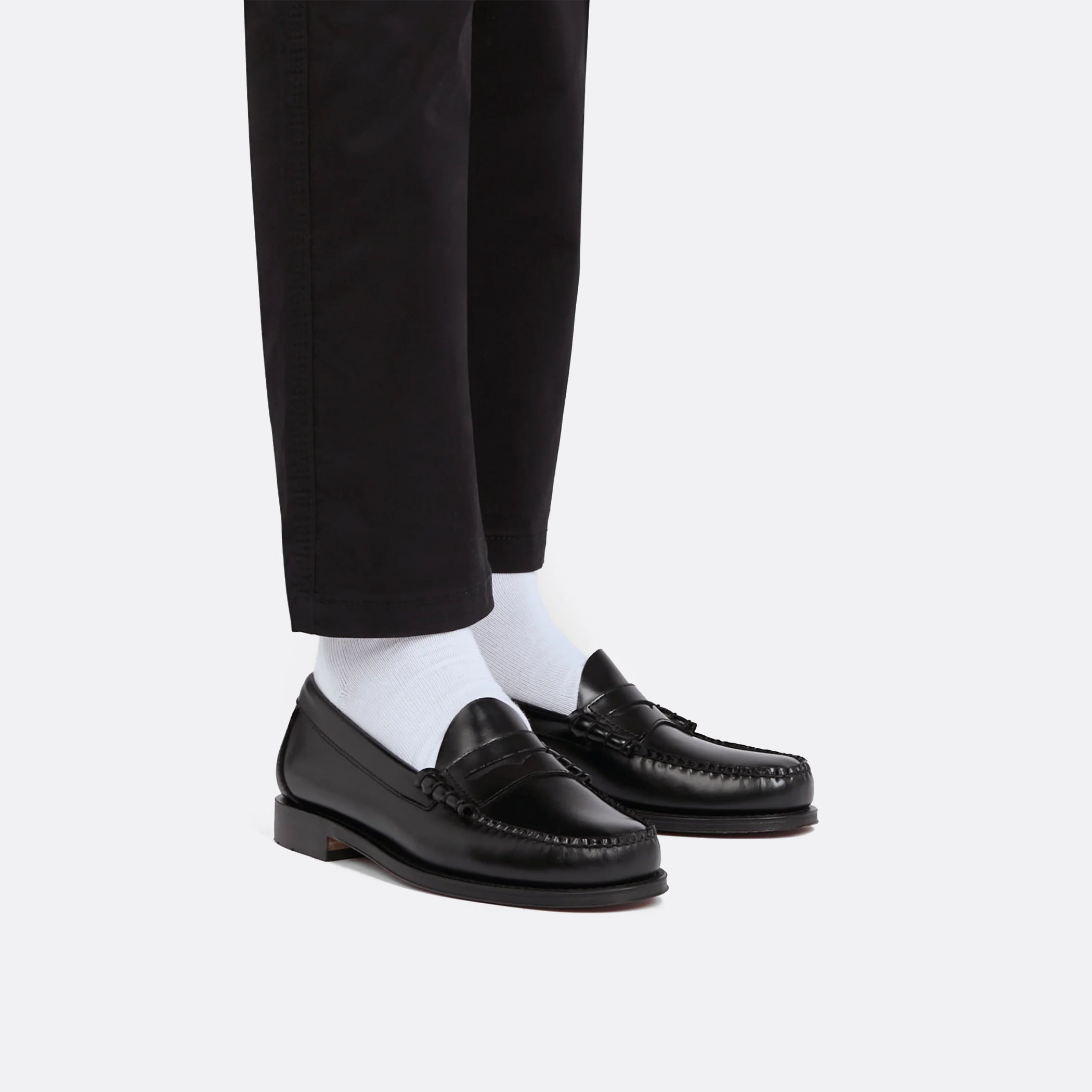 G.H Bass Weejuns Larson Penny Loafers in Black Leather