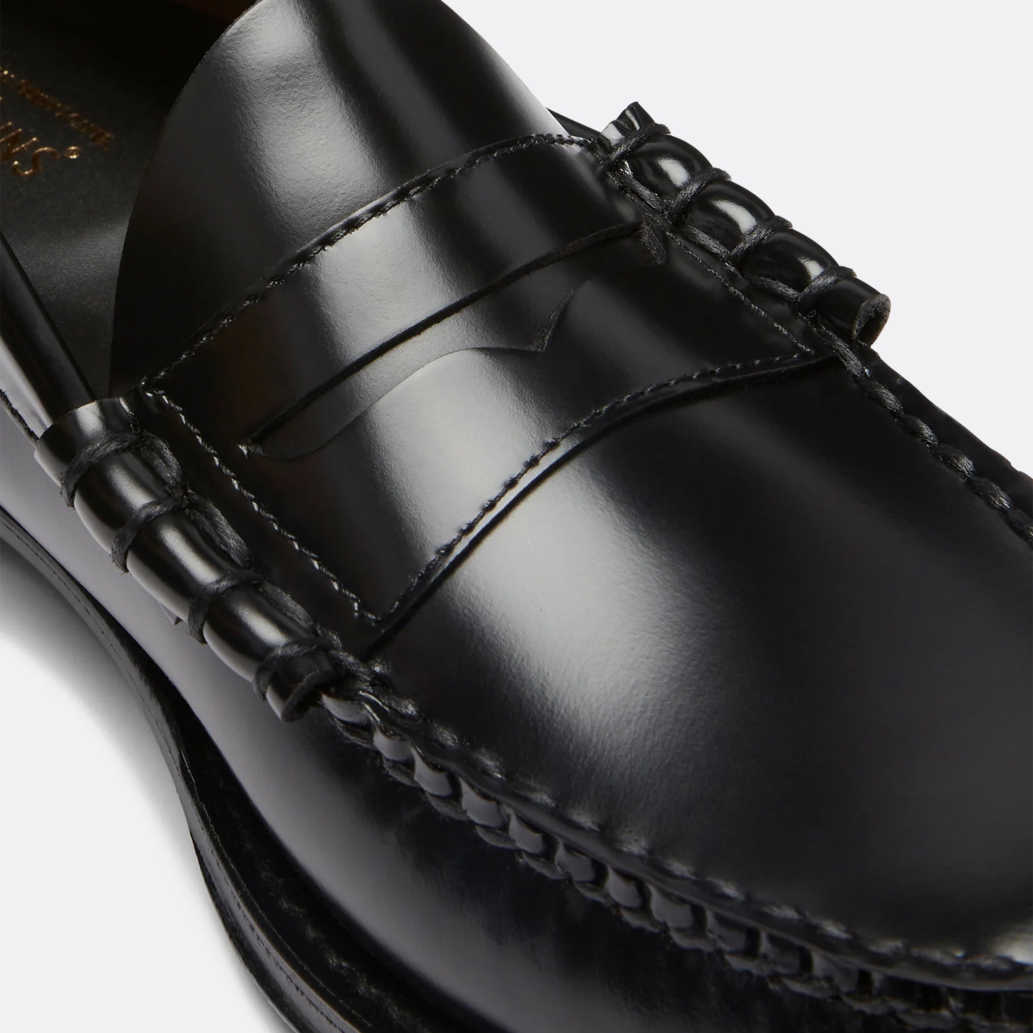 G.H Bass Weejuns Larson Penny Loafers in Black Leather