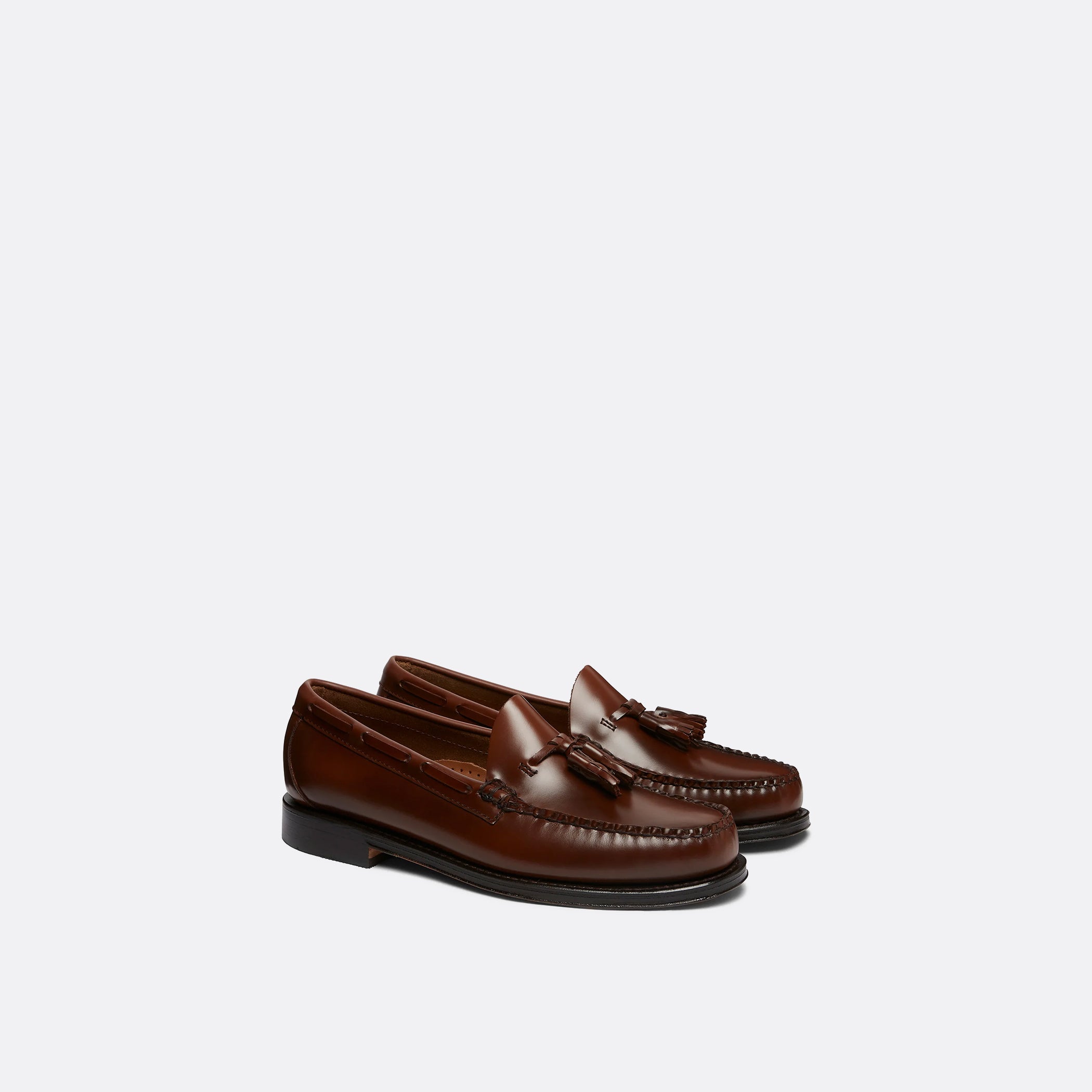 G.H Bass Weejuns Larkin Tassel Loafers in Brown Leather