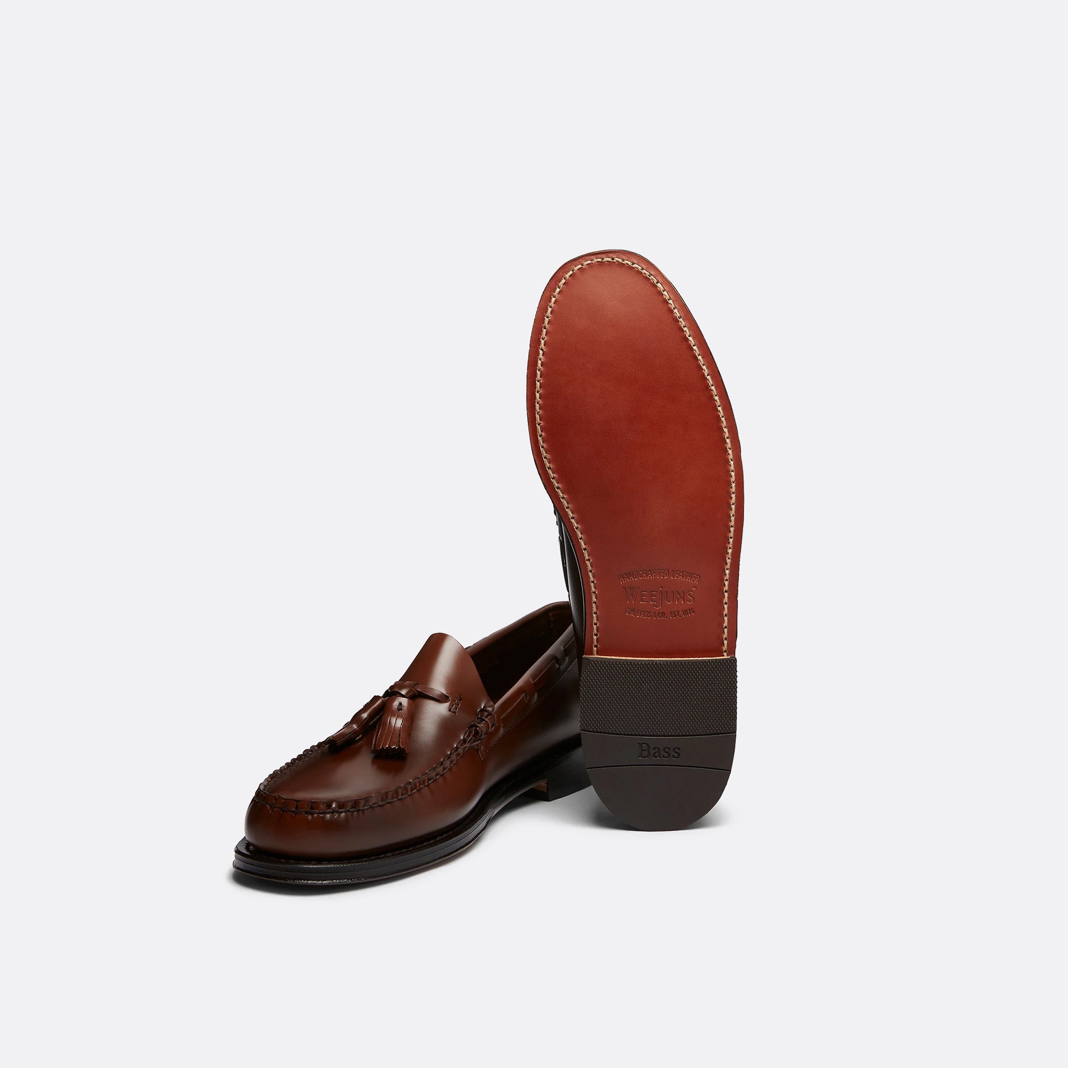 G.H Bass Weejuns Larkin Tassel Loafers in Brown Leather