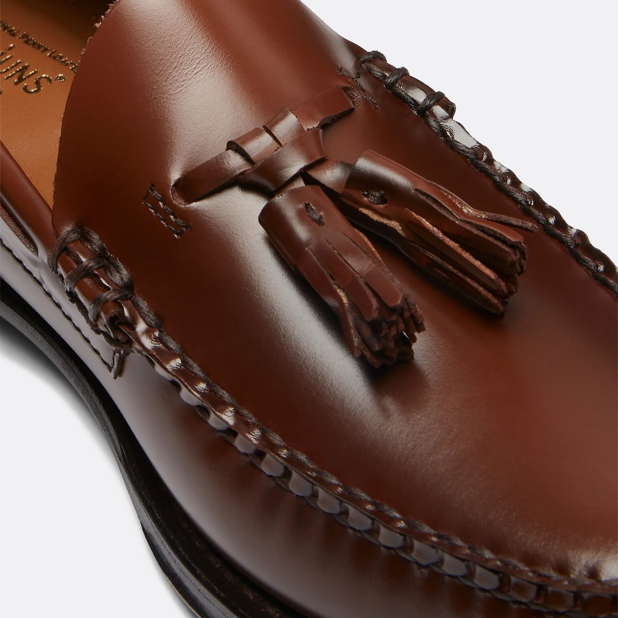 G.H Bass Weejuns Larkin Tassel Loafers in Brown Leather